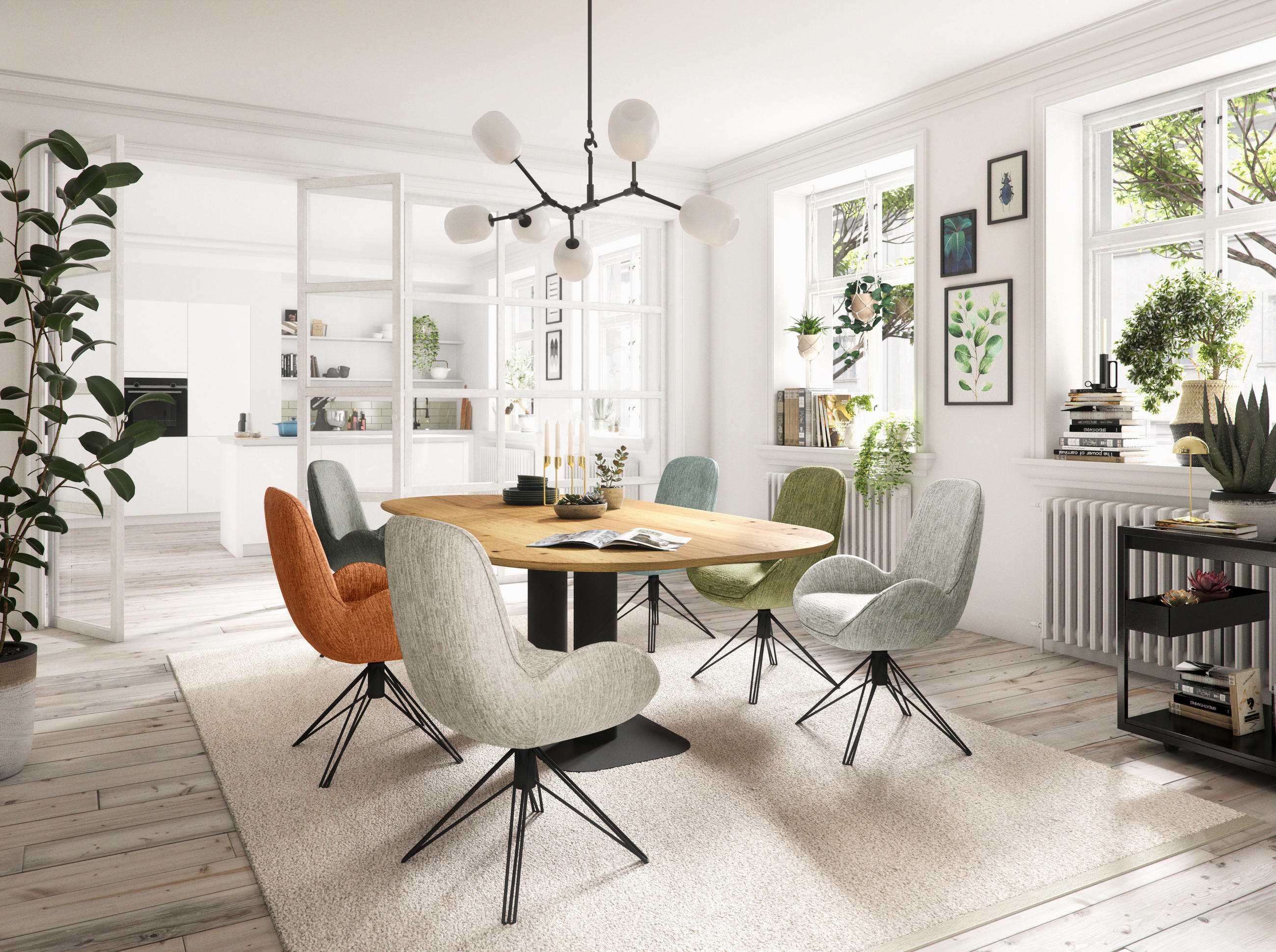 Thumbnail - Musterring Armlehnstuhl, Hellgrau, Textil, Rundrohr, Haarnadel, 64x90x61 cm, Lederauswahl, Stoffauswahl, Typenauswahl, S...