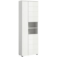 HOCHSCHRANK 60/190/34 cm  - Weiß Hochglanz/Schwarz, MODERN, Holzwerkstoff/Kunststoff (60/190/34cm) - MID.YOU