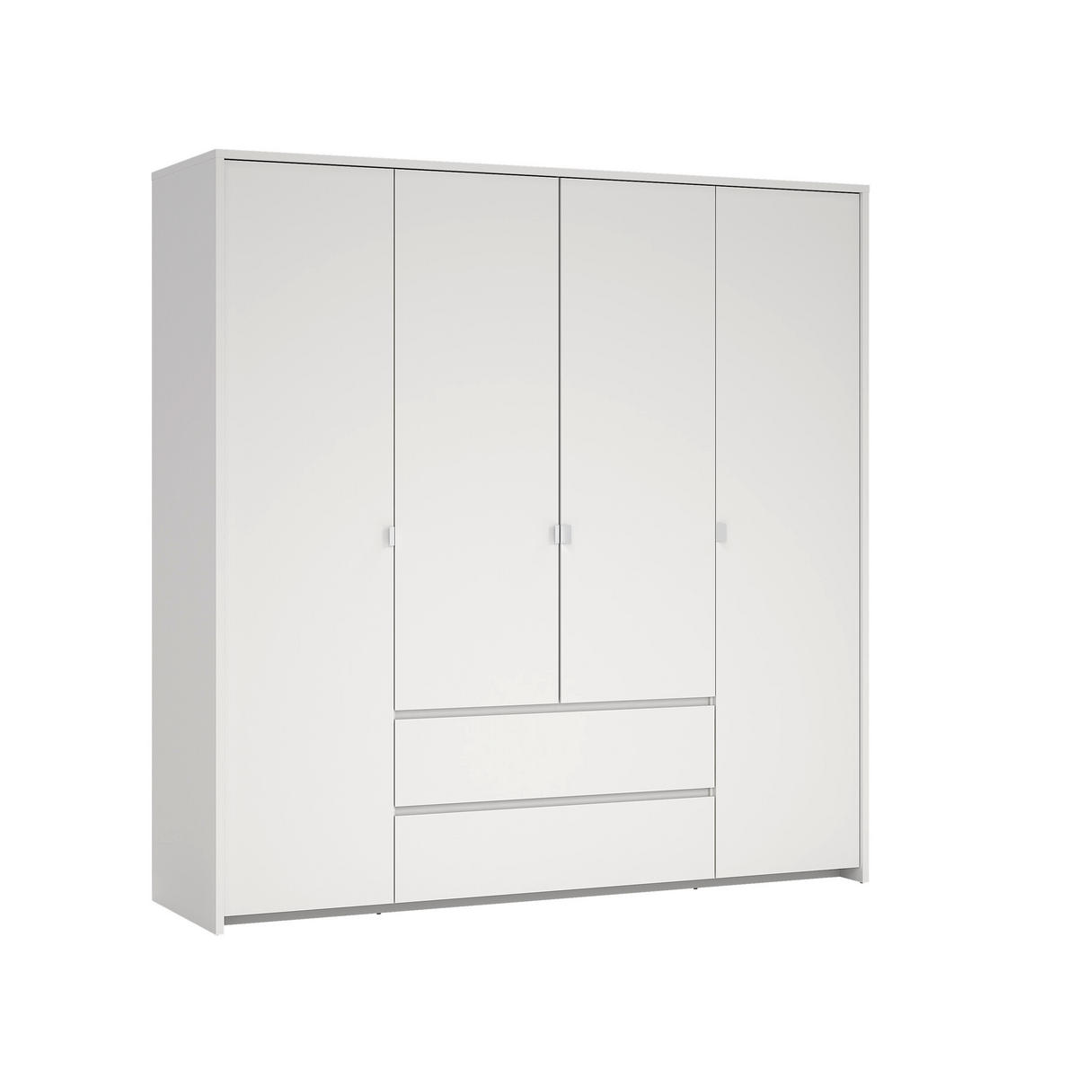 DREHTÜRENSCHRANK 197/202/58 cm 4-türig Weiß  - Weiß, KONVENTIONELL, Holzwerkstoff/Metall (197/202/58cm) - Boxxx