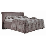 POLSTERBETT Matratze, Lattenrost, Bettkasten Braun 180/200 cm  - Birkefarben/Silberfarben, KONVENTIONELL, Holz/Textil (180/200cm) - Esposa