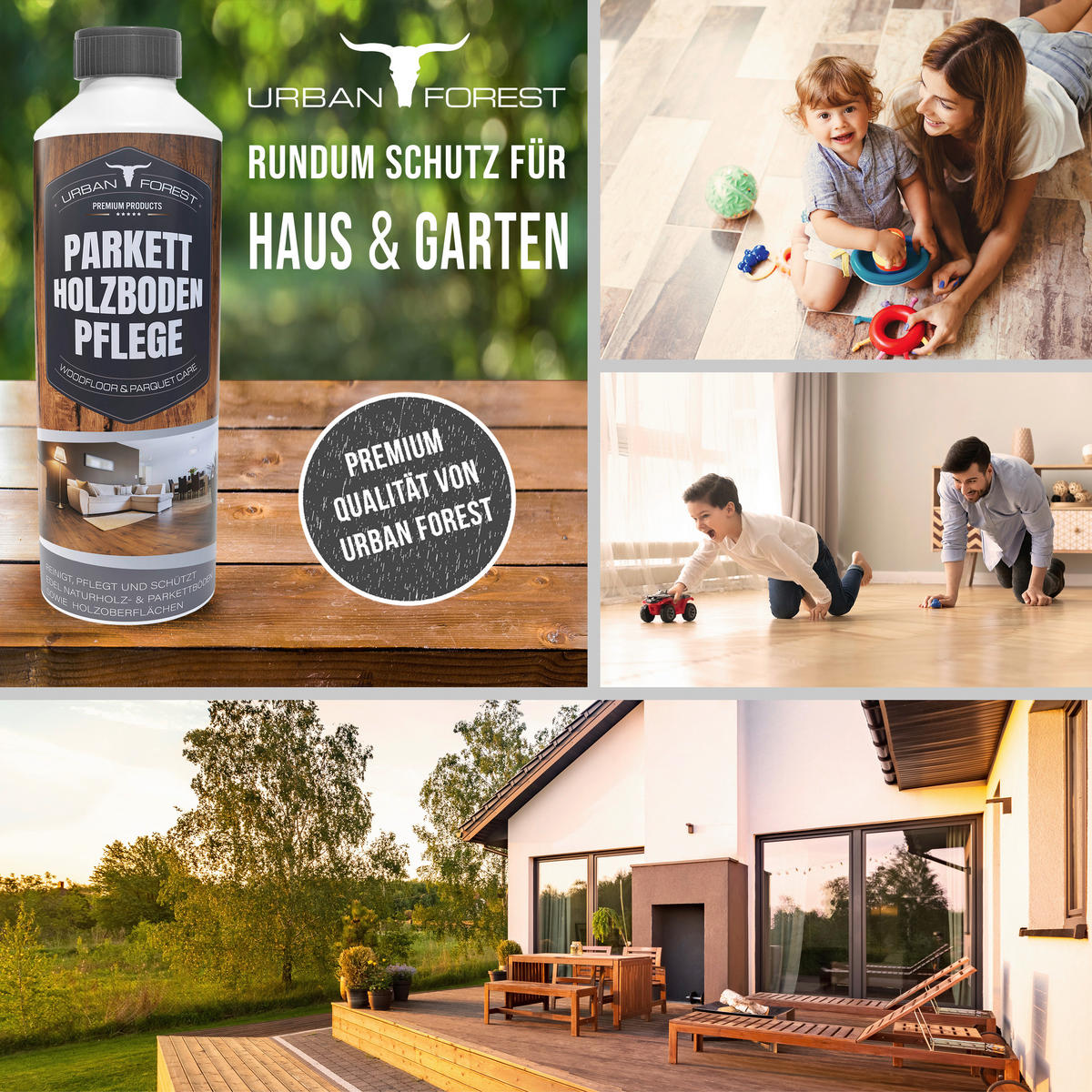 HOLZBODENPFLEGE  - Basics, Kunststoff (500ml) - Urban Forest