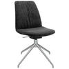STUHL Velours Graphitfarben, Alufarben  - Graphitfarben/Alufarben, Design, Textil/Metall (46/81,5-84,5/55cm) - Johann Jakob