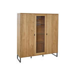 VITRINE  in furniert Eiche Eichefarben  - Eichefarben/Schwarz, Natur, Glas/Holz (137/151,2/40cm) - Carryhome