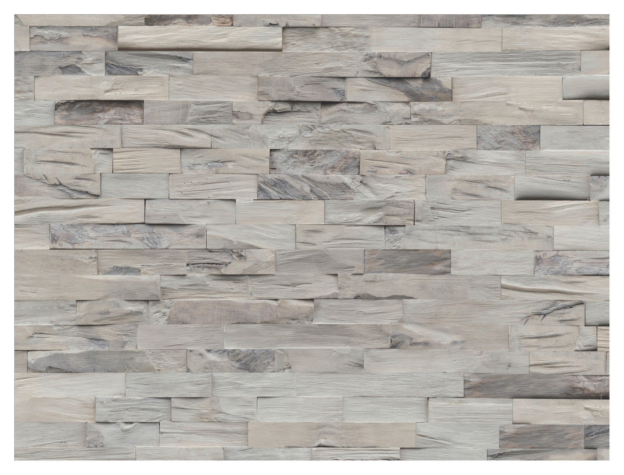 Thumbnail - Wandverkleidung Beachwood, Grauweiß, Holz, Kautschukholz, Holz, 15x2x61 cm, Küchen, Küchenausstattung, Küchenrückwände