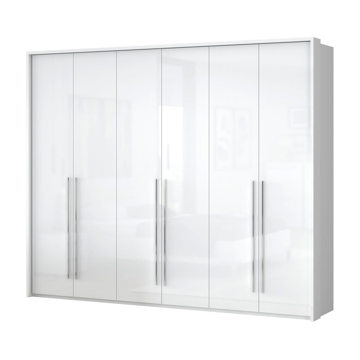 ORMAR SA KLASIČNIM VRATIMA bela, bela visoki sjaj  227/226/60 cm  - bela visoki sjaj/bela, Dizajnerski, pločasti materijal/plastika (227/226/60cm)