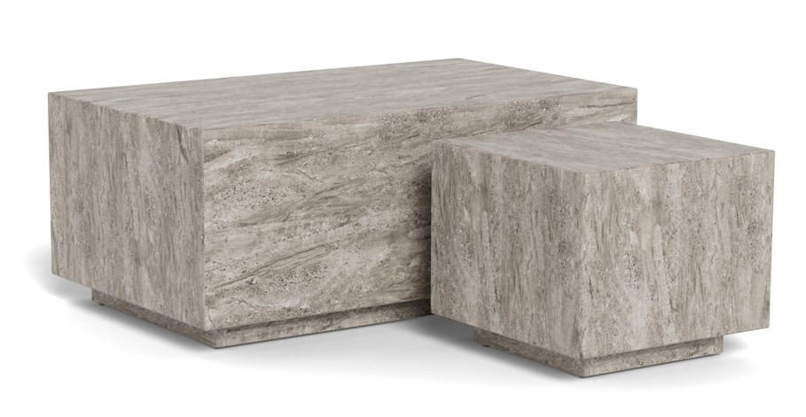 SOFFBORD SET i trämaterial 100/44/60/44/42/38 cm  - grå, Design, trämaterial (100/44/60/44/42/38cm) - Best Price