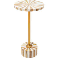 BEISTELLTISCH in Metall, Kunststoff, Holzwerkstoff 25/25/50 cm  - Goldfarben/Weiß, Design, Holzwerkstoff/Kunststoff (25/25/50cm) - Ambia Home