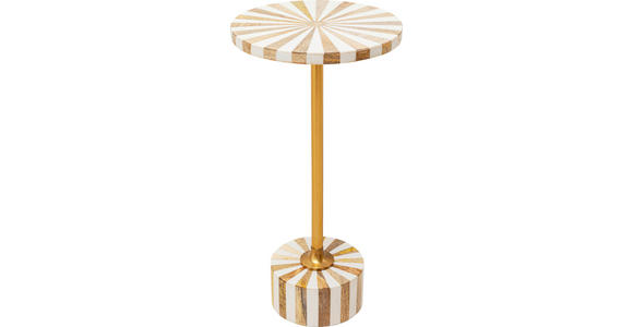 BEISTELLTISCH in Metall, Kunststoff, Holzwerkstoff 25/25/50 cm  - Goldfarben/Weiß, Design, Holzwerkstoff/Kunststoff (25/25/50cm) - Ambia Home