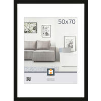 RÁM NA OBRAZY, 1 foto 50 cm x 70 cm - černá, Basics, plast/sklo (53/73/1,5cm)