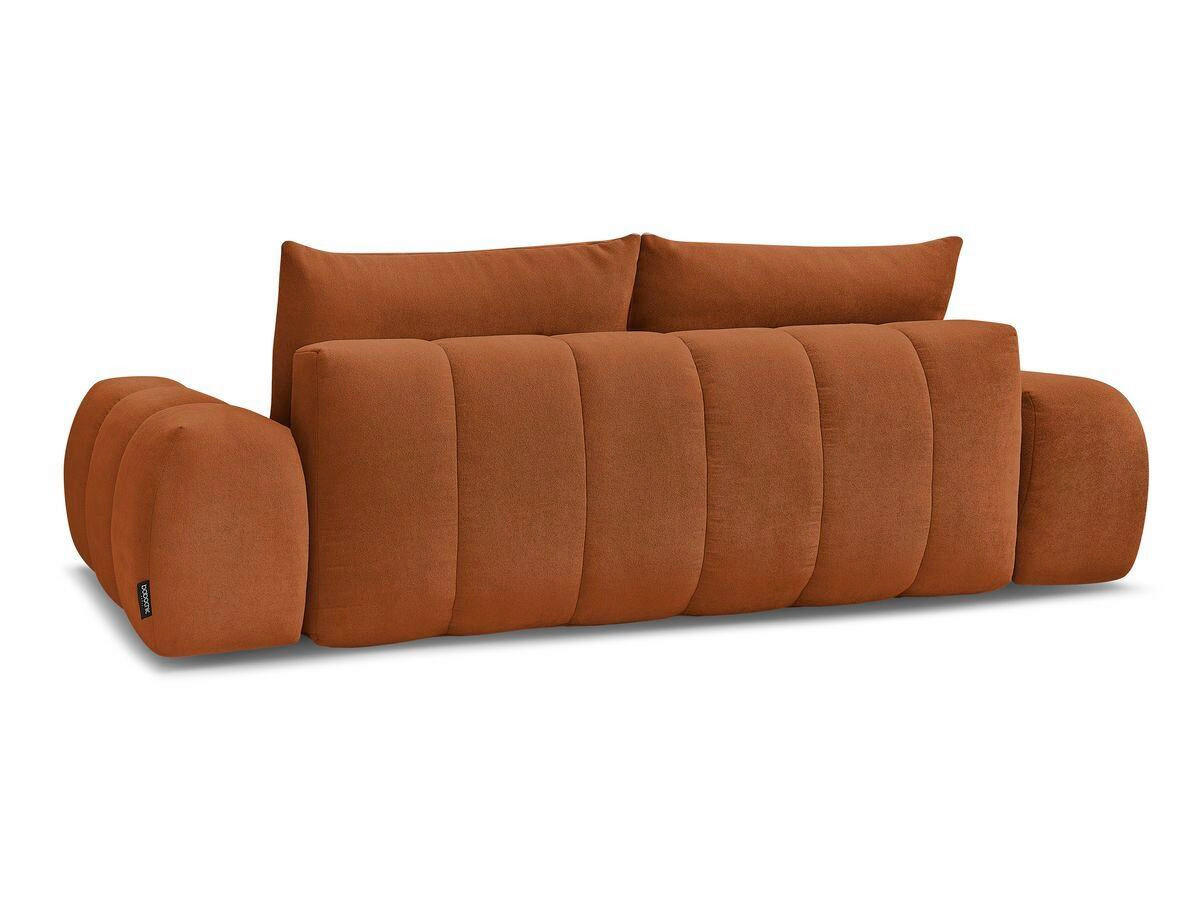 3-SITZER-SOFA EVEREST Struktur Orange  - Schwarz/Orange, MODERN, Kunststoff/Textil (278/90/115cm)