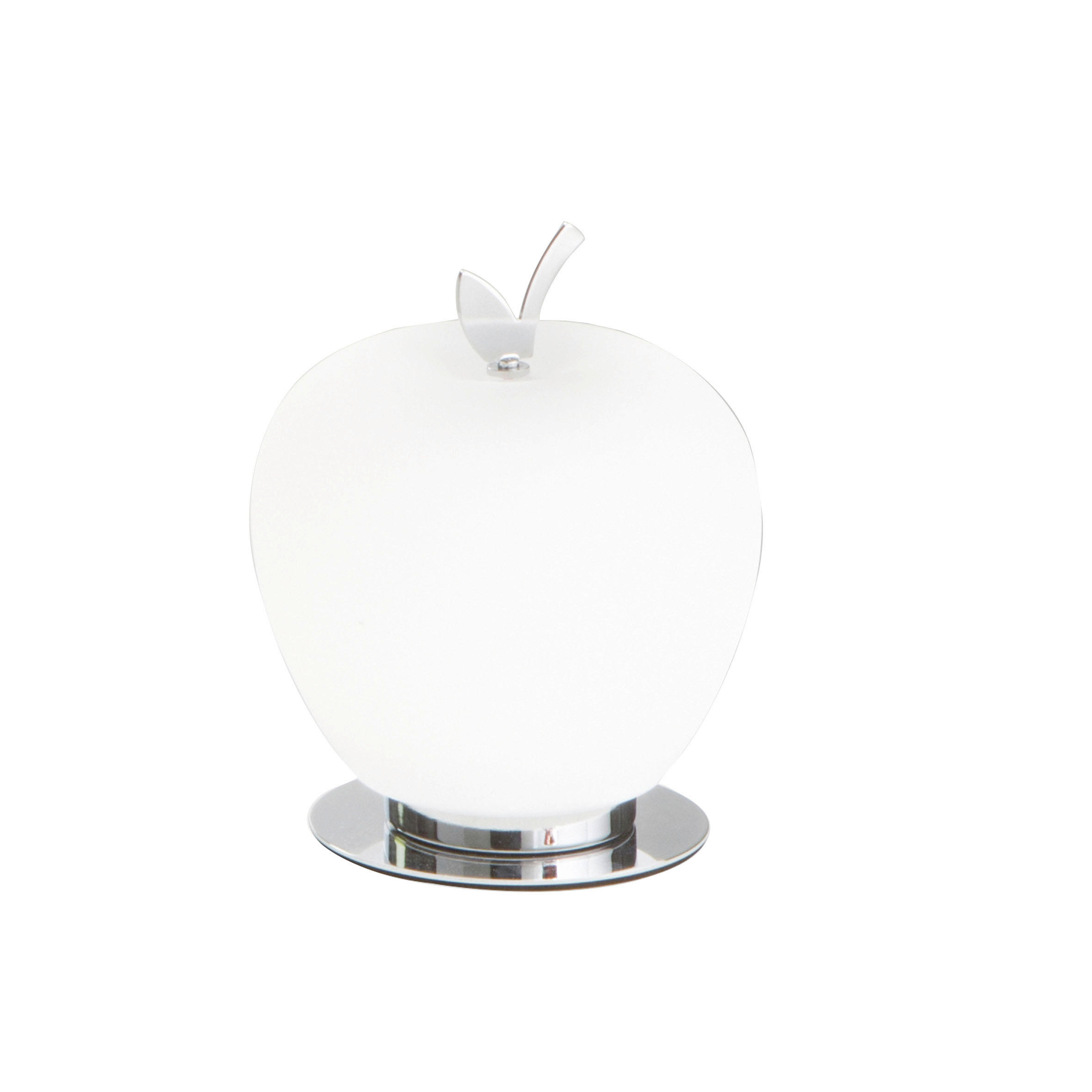 LED-TISCHLEUCHTE Wendy 14/17 cm  - Chromfarben/Weiß, Design, Glas/Metall (14/17cm) - Fabas Luce