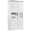VITRINE in Grau, Weiß  - Weiß/Grau, LIFESTYLE, Glas/Holzwerkstoff (110/209/43cm) - Hom`in
