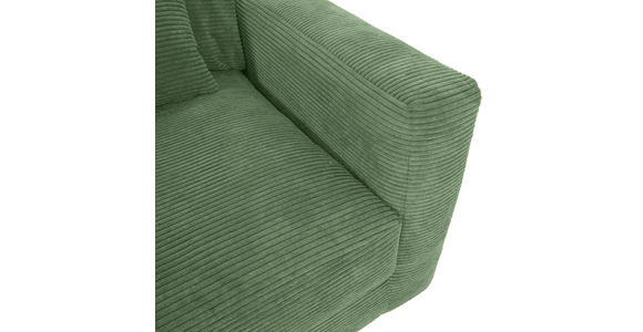 BIGSOFA Cord Olivgrün - Schwarz/Olivgrün, KONVENTIONELL, Kunststoff/Textil (260/66/115cm) - Carryhome