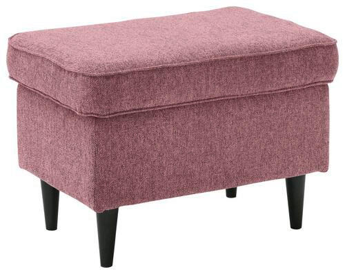 HOCKER Webstoff Rosa  - Schwarz/Rosa, Basics, Textil (63/43/42cm) - MID.YOU