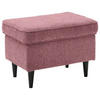 HOCKER Webstoff Rosa  - Schwarz/Rosa, Basics, Textil (63/43/42cm) - MID.YOU