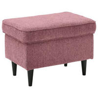 HOCKER Webstoff Rosa  - Schwarz/Rosa, Basics, Textil (63/43/42cm) - MID.YOU