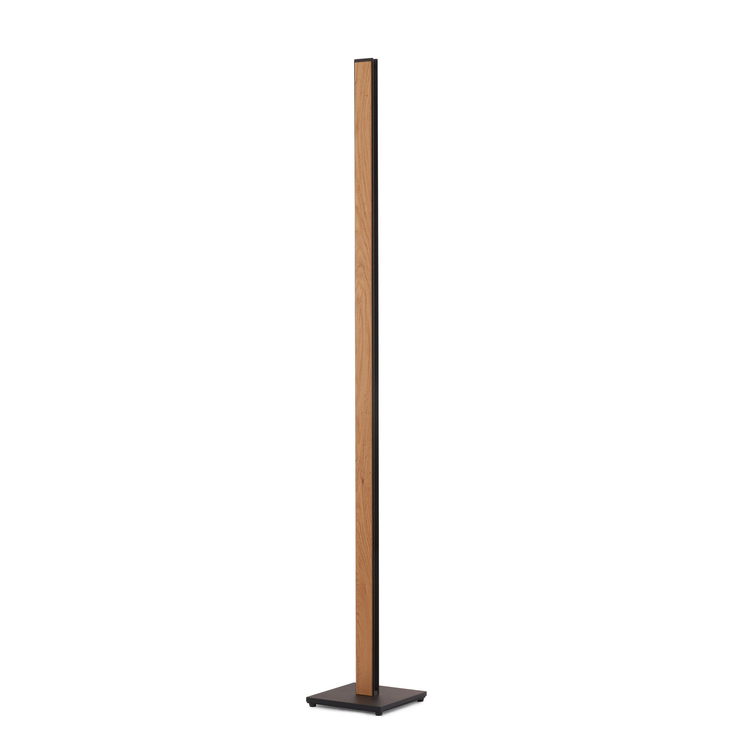 LED-STEHLEUCHTE Form 22/160/22 cm  - Eichefarben/Schwarz, Natur, Holz/Metall (22/160/22cm) - Grossmann