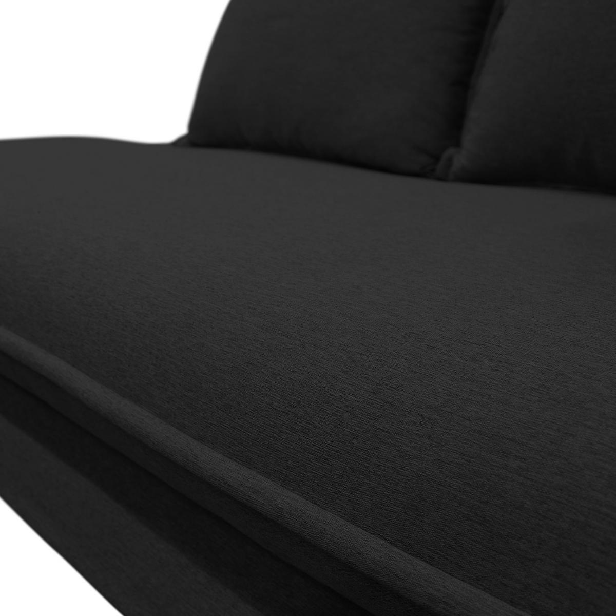 LIEGE in Flachgewebe Schwarz  - Silberfarben/Schwarz, Design, Kunststoff/Textil (224/84/99/107cm) - MID.YOU