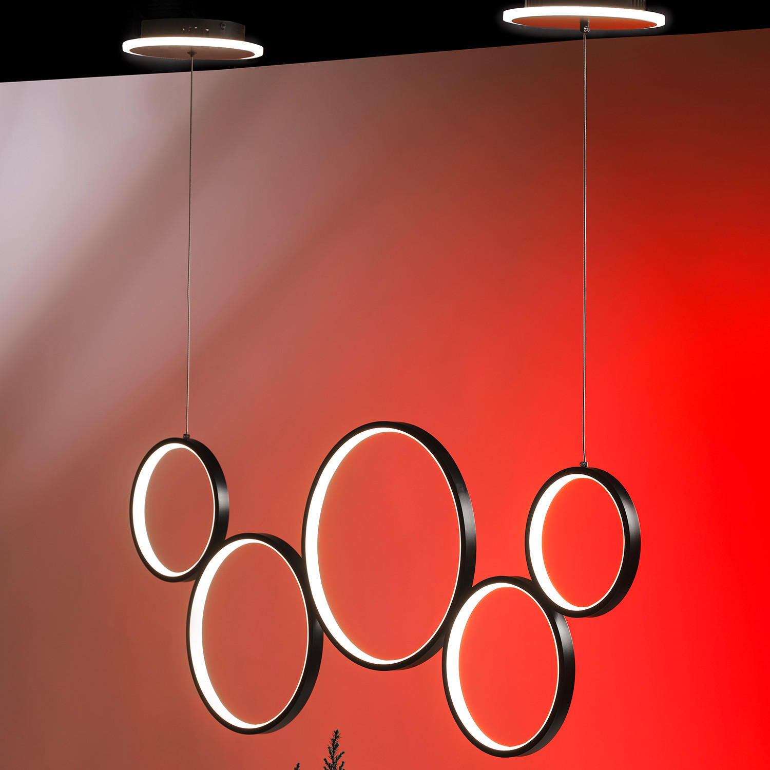 LED-HÄNGELEUCHTE 99/20/170 cm   - Schwarz, Design, Metall (99/20/170cm)