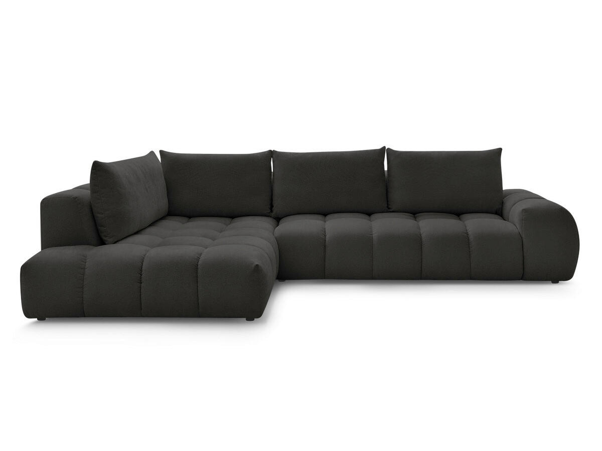 ECKSOFA Ottomane links  EVEREST Schwarz Struktur  - Schwarz, MODERN, Kunststoff/Textil (210/352cm) - Livetastic
