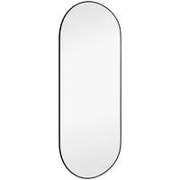 WANDSPIEGEL 30/70/0,4 cm    in oval  - Schwarz, KONVENTIONELL, Glas/Metall (30/70/0,4cm)