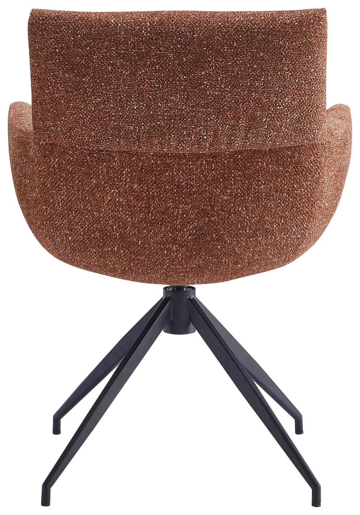 ARMLEHNSTUHL  in Eisen Leinenoptik  - Rostfarben/Schwarz, Design, Textil/Metall (64/86/63cm) - Dieter Knoll