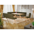 ECKBANK 172/238 cm Webstoff Grün Eiche vollmassiv   - Eichefarben/Grün, KONVENTIONELL, Holz/Textil (172/238cm) - Linea Natura