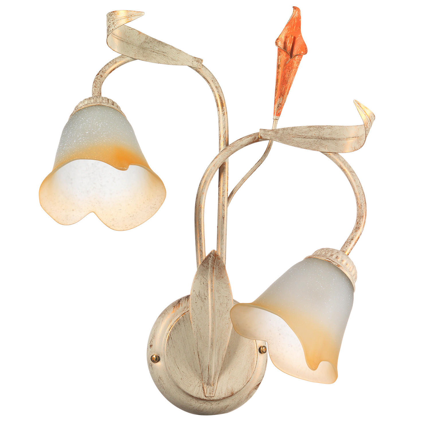 WANDLEUCHTE 40/20/58 cm   - Hellbraun/Weiß, KONVENTIONELL, Glas/Metall (40/20/58cm)