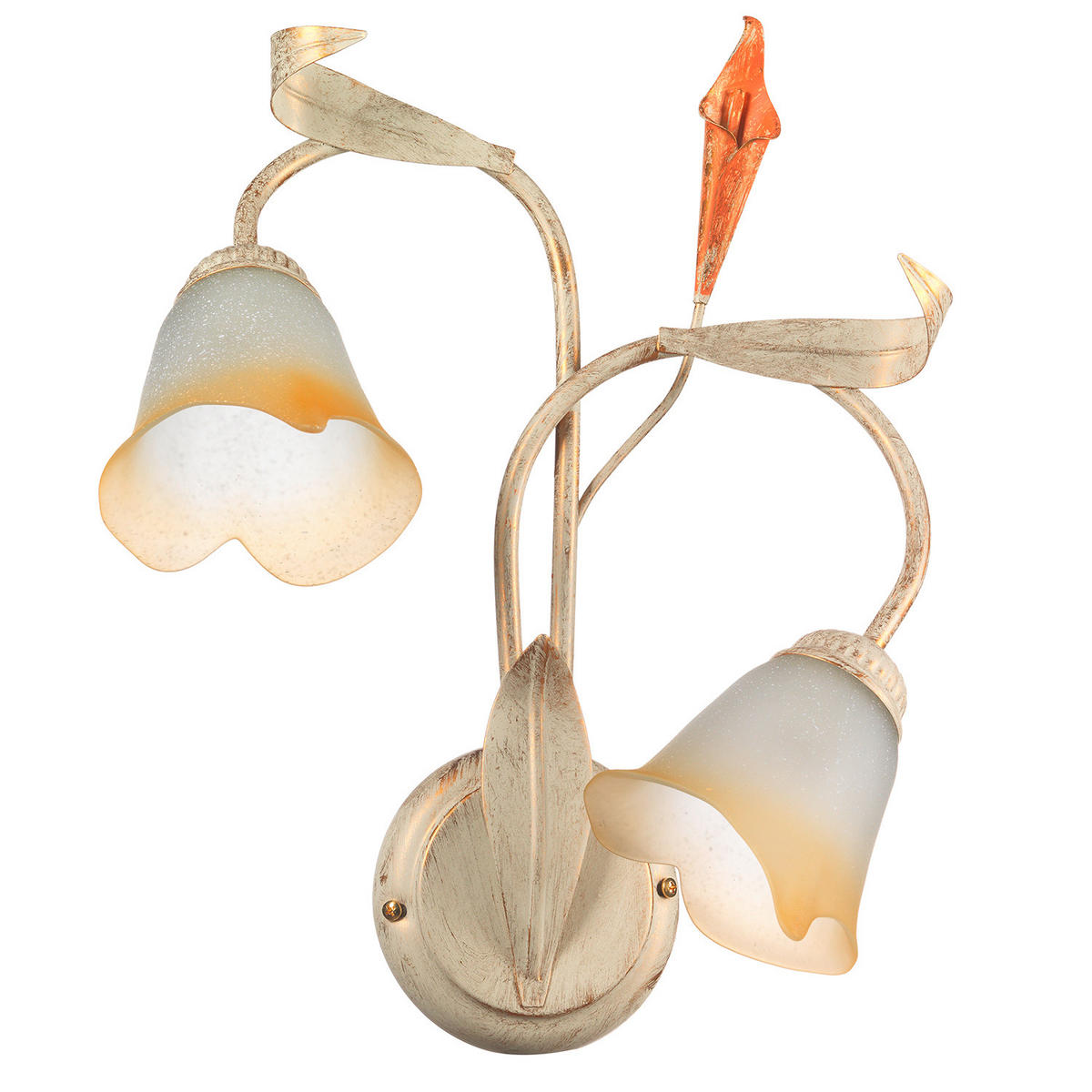 WANDLEUCHTE 40/20/58 cm   - Hellbraun/Weiß, KONVENTIONELL, Glas/Metall (40/20/58cm)