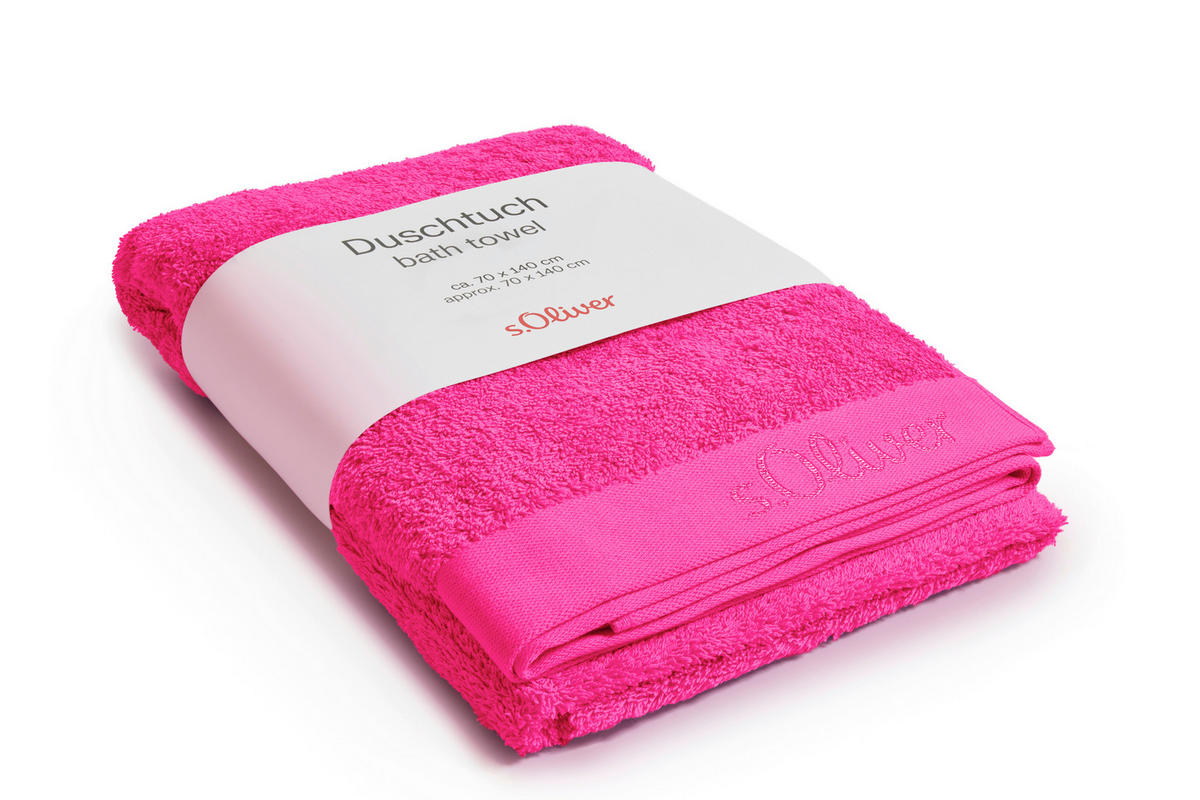 DUSCHTUCH 70/140 cm s.Oliver  - Pink, Trend, Textil (70/140cm) - S. Oliver