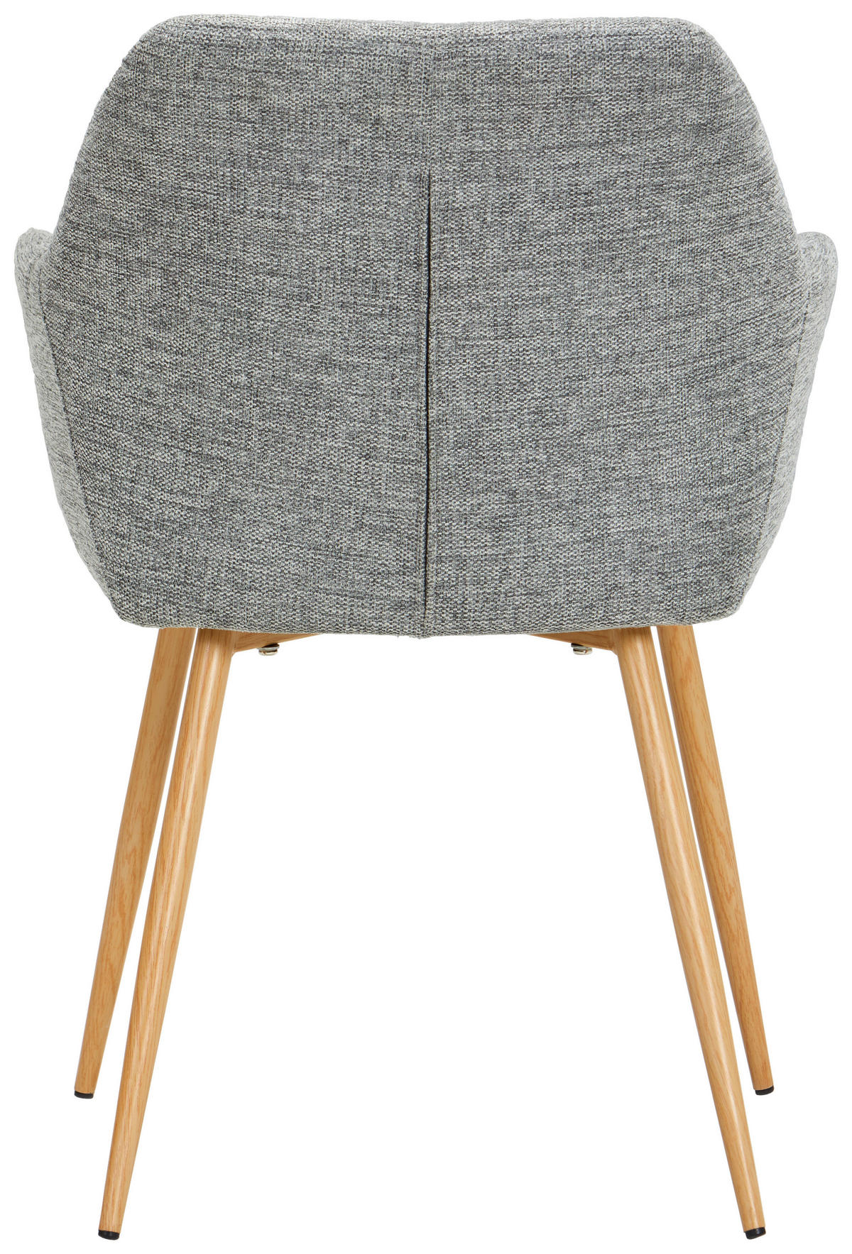 ARMLEHNSTUHL  in Eisen Webstoff  - Eichefarben/Grau, KONVENTIONELL, Holz/Textil (56,5/80/58cm) - Livetastic