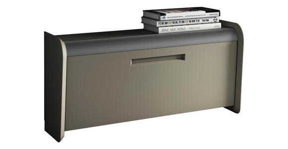 GARDEROBENBANK 97/52/36 cm - Taupe/Alufarben, Design, Holzwerkstoff/Metall (97/52/36cm) - Dieter Knoll