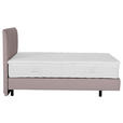 BOXSPRINGBETT 180/200 cm,  in Hellbraun, Topper, Matratzen, H3 = fest  - Hellbraun/Schwarz, Design, Holzwerkstoff/Textil (180/200cm) - Esposa