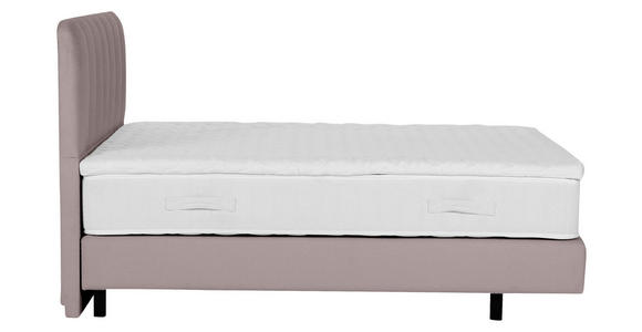 BOXSPRINGBETT 180/200 cm,  in Hellbraun, Topper, Matratzen, H3 = fest  - Hellbraun/Schwarz, Design, Holzwerkstoff/Textil (180/200cm) - Esposa
