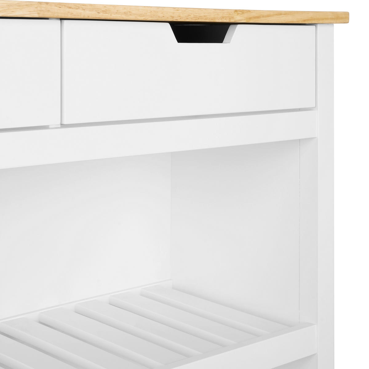 KÜCHENINSEL   in Naturfarben, Weiß  - Weiß/Naturfarben, Basics, Holz/Holzwerkstoff (98/94/58cm) - MID.YOU