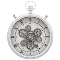 WANDUHR Grau, Schwarz, Weiß 40/52/6,8 cm  - Schwarz/Weiß, LIFESTYLE, Glas/Kunststoff (40/52/6,8cm) - Landscape