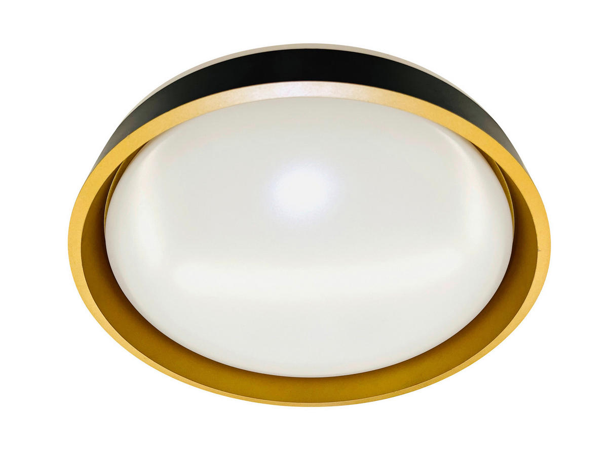 STROPNA LED-SVETILKA  Gabriela /2600 lm/3000-4000-6500 K// - zlate barve/temno siva, Basics, kovina/umetna masa (39/8cm)