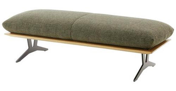HOCKERBANK in Holz, Textil Grün - Schwarz/Grün, Design, Holz/Textil (150/43/60cm) - Dieter Knoll
