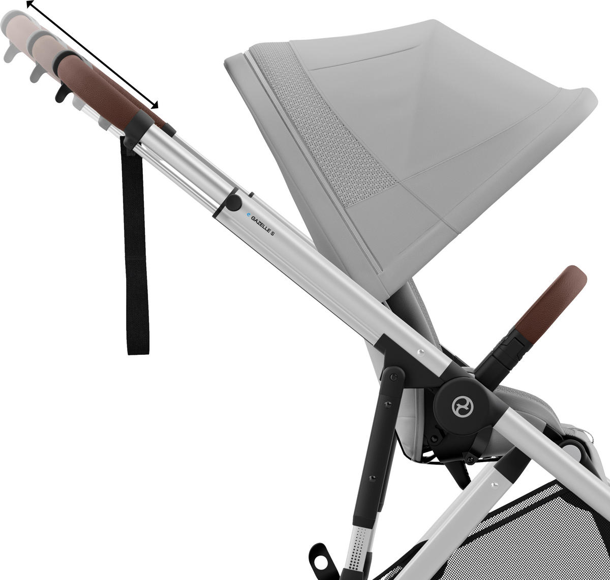 KINDERWAGEN EGAZELLE S  - Silberfarben/Grau, Design, Kunststoff/Metall (94.5/66/100cm) - Cybex