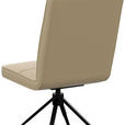STUHL  Lederauswahl  Echtleder  - Beige, Design, Leder/Metall (45/96/58cm) - Moderano