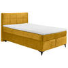 BOXSPRINGBETT 140/200 cm  in Currygelb  - Currygelb/Schwarz, Design, Holzwerkstoff/Kunststoff (140/200cm) - Xora