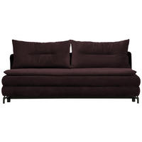 KANAPÉÁGY sötétbarna  - sötétbarna/fekete, Modern, textil/fém (208/73/92/102cm) - Novel
