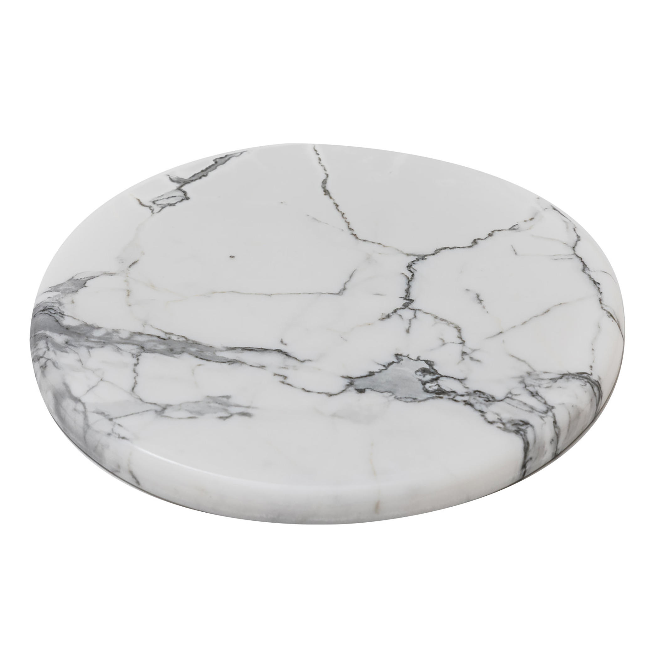 SERVIERPLATTE - Weiß/Grau, Trend, Stein (22,5/22,5/1,2cm) - Ambia Home