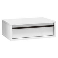 NACHTSCHRANK 50/17/34 cm  - Schwarz/Weiß, KONVENTIONELL, Holzwerkstoff/Metall (50/17/34cm) - Chameo