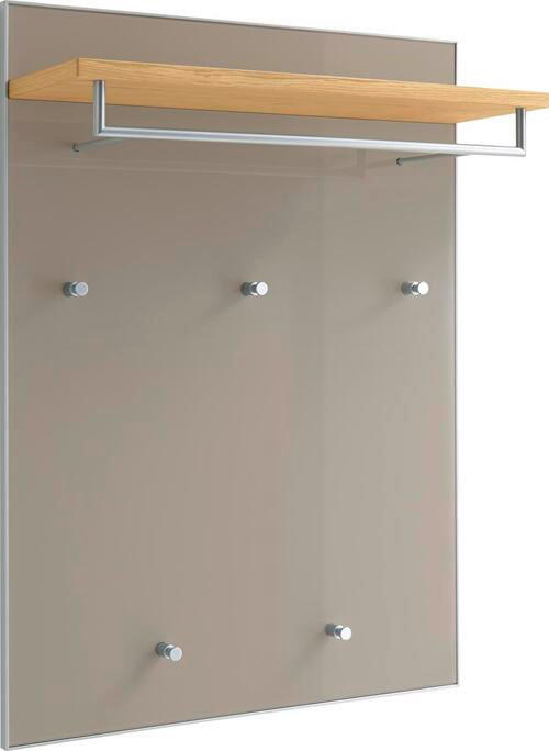GARDEROBENPANEEL  in 80/109/27 cm  - Taupe/Eiche Bianco, Design, Glas/Holz (80/109/27cm)