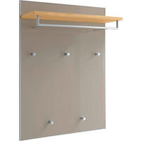 GARDEROBENPANEEL  in 80/109/27 cm  - Taupe/Eiche Bianco, Design, Glas/Holz (80/109/27cm)