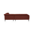 ECKSOFA  in Chenille Rostfarben  280/205 cm  - Rostfarben/Schwarz, Design, Textil/Metall (280/205cm) - Xora