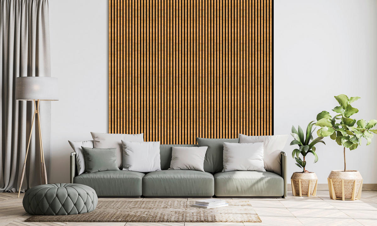 AKUSTIKPANEEL Kork foliert 57.25/1.9/240 cm  - Beige, KONVENTIONELL, Holz/Textil (57.25/1.9/240cm)