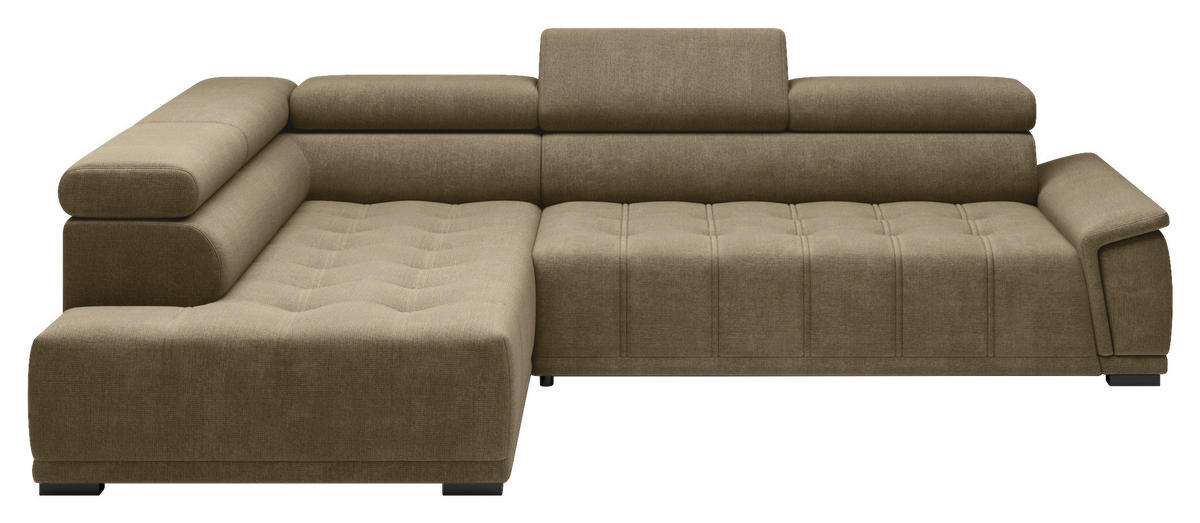 HÖRNSOFFA i chenille, vävt tyg taupe  - svart/taupe, Modern, textil/plast (206/283cm) - MID.YOU