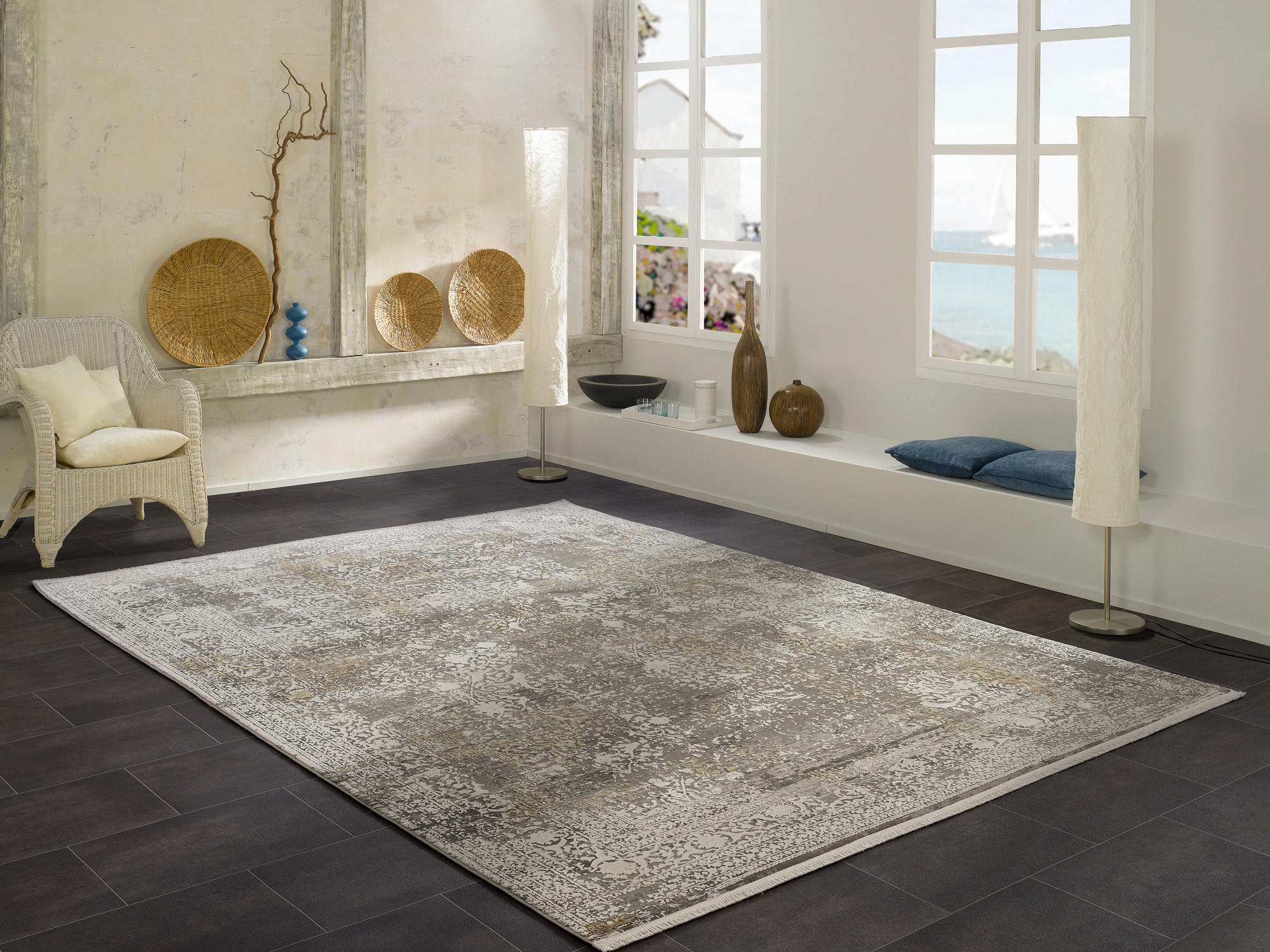 WEBTEPPICH 300/400 cm Avignon Grau, Goldfarben  - Goldfarben/Grau, Design, Textil (300/400cm) - Dieter Knoll